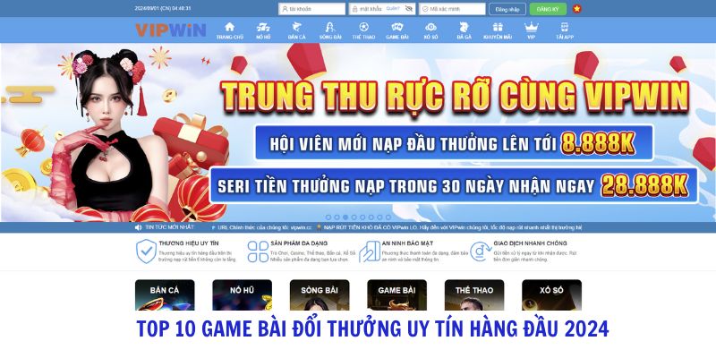 Top 10 Game Bai Doi Thuong Uy Tin Hang Dau 2024